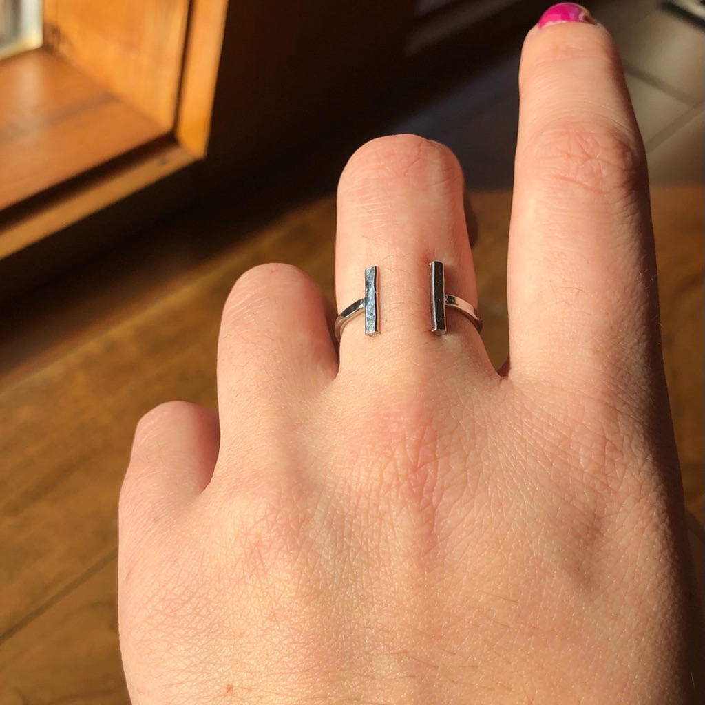 Silver Open Face Ring
